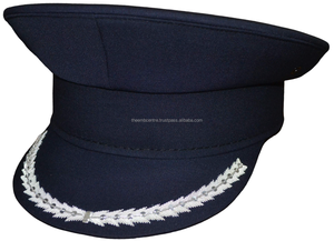 Casquettes uniformes personnalisées Hatgerman Casquette uniforme Couvre-chef argent brodé à la main Pakistan Casquettes personnalisées - Product Image 6