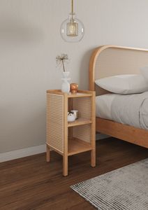 Elegant Natural Rattan <b>Side</b> <b>Table</b> Featuring Spacious <b>Storage</b> Shelf For Modern Home Decoration Solutions - Product Image 6