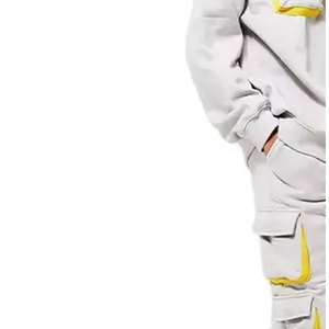 Ensemble de survêtement noir léger à capuche en polyester/coton pour femme, sweat-shirt à manches longues et pantalon ample, collection automne - Product Image 4