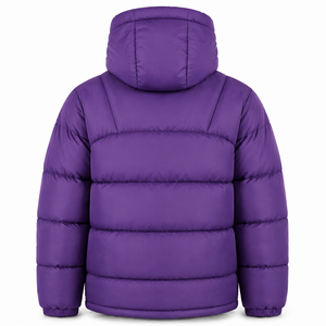 Heat Transfer Printed Puffer Jacket Insulated Hood Polyester Outer Shell <b>Snap</b> <b>Fastening</b> Cold Weather Streetwear Outerwear Coat - Product Image 3