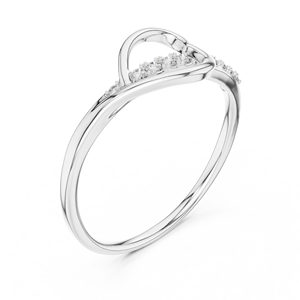 Anillo de Eternidad Infinity con Moissanita, Plata 925, Corte Brillante Redondo, Engaste Pavé, Estilo Minimalista, Anillo de Compromiso Unisex - Product Image 4