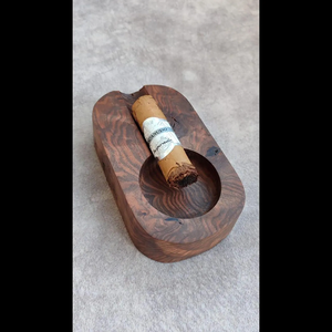 Cendrier rond en bois, logo personnalisé disponible - Product Image 2