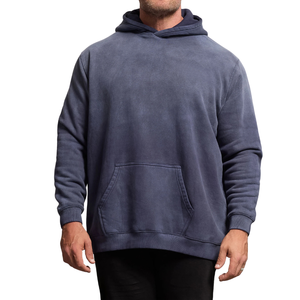 Sweat-shirts pour hommes grande taille, unis, respirants, anti-boulochage, tissu tricoté en polyester/coton 180g, vente en gros, confortables - Product Image 3