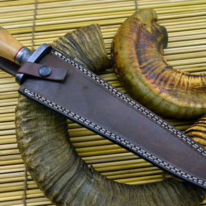 Damascus Hunting <b>Knife</b> Outdoor Survival Fixed Blade Camping Hiking Fishing Utility <b>Bone</b> <b>Handle</b> DIY OEM - Product Image 5