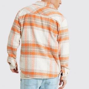Custom Hot Selling Mens Top Plaid <b>Overshirt</b> Comfortable Casual Shirt Man - Product Image 4