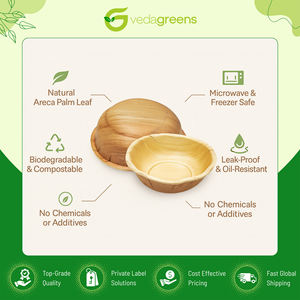 Fabricant indien de confiance vendant des bols ronds en palmier d'arec - Vaisselle jetable et écologique au prix le plus bas - Product Image 6