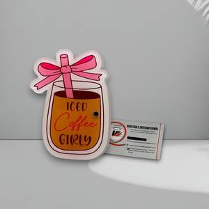 Palette magnétique pour extensions de cils, motif café glacé mignon, pour l'été, pour artistes en cils, support acrylique personnalisé pour cils, forme papillon ovale - Product Image 3