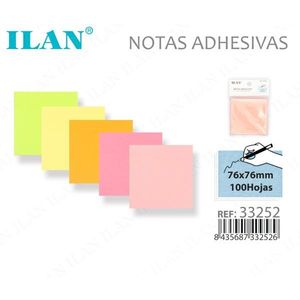 Blocchetti Adesivi Ilan 76x76mm 100 Fogli Colori Assortiti - Product Image 3