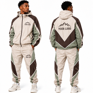 Conjunto de Chaqueta Cortavientos Personalizada al por Mayor para Hombre, Chaqueta Transpirable para Correr con Pantalones a Juego, Ropa Deportiva, Ropa de Alto Rendimiento de Marca Privada - Product Image 4