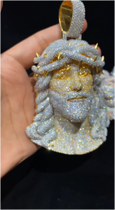 Pendentif personnalisé Hip Hop Iced Out en argent 925 avec moissanite, pendentif mode homme en diamant VVS Jésus - Product Image 3