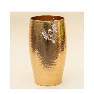 Jarrón de Flores Moderno de Aluminio Martillado Hecho a Mano de Alta Calidad, Centro de Mesa Dorado Antiguo para Decoración - Product Image 2