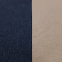 Tissu sergé super extensible et lourd 330 g/m² en fil slub RHT, finition plate pour femmes et hommes, en stock, fil 14x14