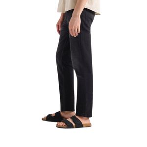 Comfortable Skinny Trousers For Men Slim Fit Denim <b>Jeans</b> Black Wash Cotton Breathable Casual Fashion - Product Image 2