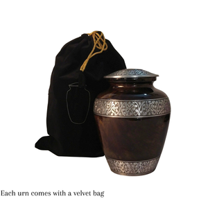 Premium Metal Keepsake Urn with Marbled Finish Round Ashes Vessel for <b>Memorial</b> Use At Best Price - Product Image 3