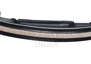 Bridon de cheval en cuir noir de qualité supérieure avec frontal et muserolle à paillettes pour l'équitation - Product Image 4