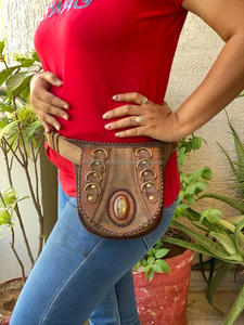 Cinturón de piel auténtica Unisex, cinturón de viaje multiusos, hecho a mano - Product Image 2