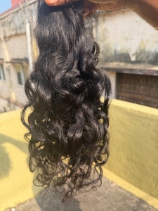 Extensions de cheveux humains vierges indiens de 20 pouces, grade 12A, texture bouclée crépue, double trame machine, sans perte ni emmêlement - Product Image 3