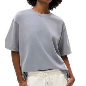 Camisetas de Mujer de Alta Calidad, Personalizadas, 350gsm, Corte Cuadrado, Estilo Urbano Deportivo, Algodón de Secado Rápido, con Revestimiento PP - Product Image 5