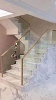 Marbre blanc naturel indien à pois, poli, découpé sur mesure, design moderne, durable, imperméable, écologique, revêtement de sol pour salle de bain de villa