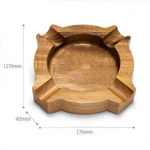 Handcrafted Wooden Smoking Ashtray for Coffee <b>Table</b> - Product Image 2