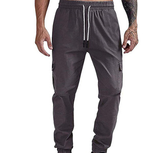 Nexfit Athletics Men's Lightweight Stretch Cargo Jogger Pants 100% Polyester Breathable Drawstring Elastic Waist Multi-Pocket - Product Image 1
