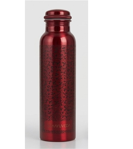 Botellas de cobre con acabado de color en un diseño moderno, botellas portátiles para bebidas de viaje. - Product Image 5