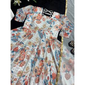ชุดราตรี anarkali ชุดปาร์ตี้สไตล์แฟนซีดีไซน์ใหม่ - Product Image 4