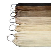 Ekstensi rambut bulu weft kualitas tinggi rambut ganda super dengan harga grosir wajar dari rambut Vietnam kualitas tinggi