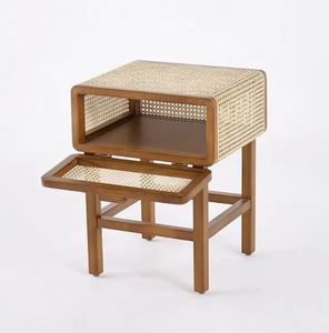 Mesita de noche hecha a mano de madera y ratán para dormitorio, venta al por mayor desde Vietnam, mesita de noche hecha a mano de madera y ratán para dormitorio - Product Image 6
