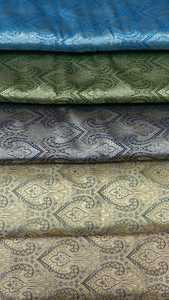 Tela Brocada Jacquard de Poliéster Banarasi Zari para Prendas de Vestir, Blazers/Trajes, Tela de Seda Dorada - Product Image 2
