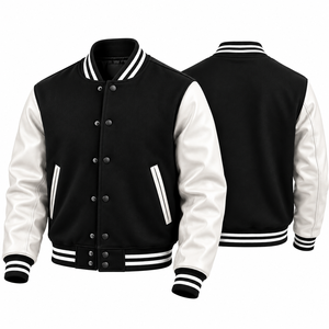 Chaqueta Universitaria de Moda TOP, con Forro Acolchado, Personalizada con Letras, Unisex, 100% Lana, Cuero, Secado Rápido, Transpirable, para Invierno - Product Image 4