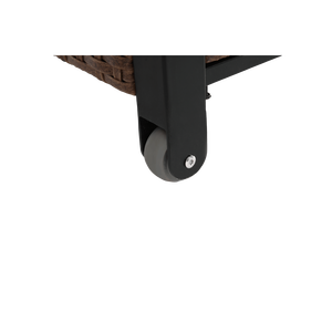 Mobiletto da Esterno per Cucina con Ruote in Acciaio Inossidabile, Carrello a Isola in Vimini con Piano Estensibile e Maniglia Laterale per un Trasporto Conveniente - Product Image 6