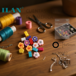 Perline in Argilla Polimerica Ilan 5x9mm a Forma di Fiore, Confezione da 20 Pezzi - Product Image 2