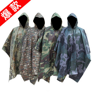 Poncho de pluie unisexe noir imperméable à capuche avec fermeture éclair, coupe longue et ample pour adulte, poncho d'extérieur - Product Image 4