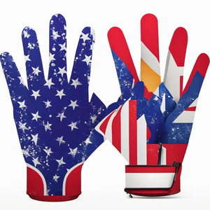 Gants de football américain pour jeunes sur mesure de haute qualité, confortables, en cuir, avec poignées sublimées, design de logo personnalisé - Product Image 4