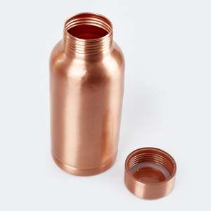 <b>Plain</b> Copper Water Bottle Pure Copper Drinking Container with Screw <b>Cap</b> for Healthy Lifestyle Copper Water Bottle in bulk - Product Image 5