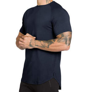 T-shirts de sport pour hommes SpCustom, écologiques, respirants, 100% coton, séchage rapide, coupe ample, manches raglan, pour entraînement musculaire - Product Image 4