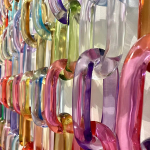 Customized Modern Art Deco Wood Chain Wall Accents Handmade Ornamental Hanging Home Decor Wedding Diwali Festival Ready - Product Image 1