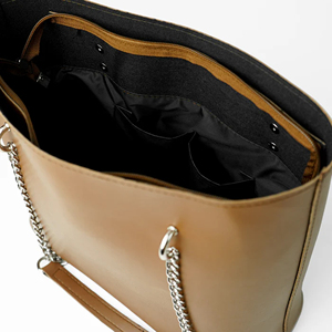 Sacs fourre-tout en cuir véritable pour femmes de qualité supérieure, imperméables, avec fermeture à glissière, couleurs et tailles personnalisables, doublure en toile - Product Image 5