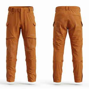 Pantalones de moto estilo cargo personalizados para exteriores, impermeables, de tela elástica con múltiples bolsillos, pantalones jogger para motociclismo para hombre - Product Image 4