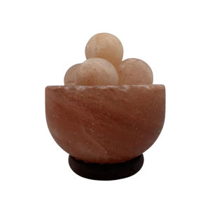 Natural Premium Carved Fire Bowl Salt Lamp High Quality Modern Style Home Decor for Relaxation - Product Image 1