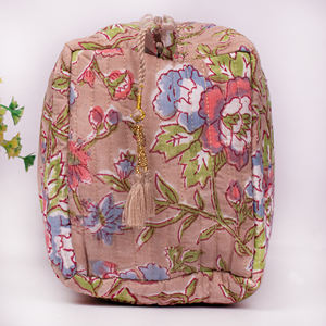 Summer New Collection For Branding Handmade Cotton <b>Makeup</b> Bag Set Best Storage Toiletry With Customized Cosmetic Organizer Pouch - Product Image 4