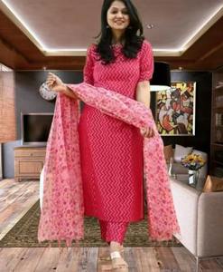 ชุดเอธนิคสำหรับผู้หญิง สวมใส่ได้ทุกวัน มีสินค้าพร้อมส่งทั่วประเทศ ชุดคุรตะผ้าคอตตอนผสมพิมพ์ลายทั้งตัว สำหรับขายส่ง เหมาะสำหรับการขายที่มีการค้าขายสูง - Product Image 4