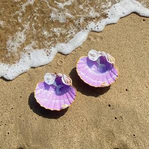 Bandeja de Joyería de Conchas Marinas Hecha a Mano, Plato Decorativo de Concha de Vieira, Artesanía de Conchas Naturales, Decoración Costera, Venta al por Mayor de Fábrica - Product Image 1