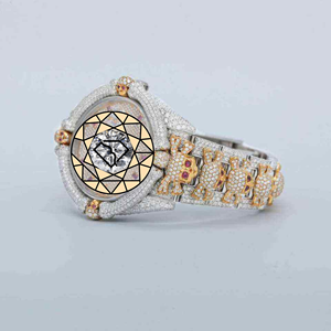 Reloj de Pulsera Mecánico de Alta Calidad para Hombre con Diamantes de Laboratorio, Caja Redonda, Diseño Lujoso con Diamantes Incrustados, Cierre Automático - Product Image 2
