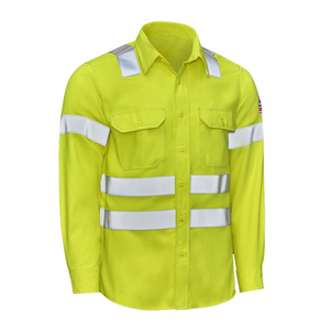 Outdoor Use <b>Shirts</b> for Men Hot Sale 100% Cotton Welder Workwear Long Sleeve Reflective Safety Clothing for <b>Welding</b> Men's <b>Shirts</b> - Product Image 5