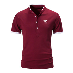 Camisas de Hombre Estampadas Personalizadas, 100% Algodón, Transpirables, Ligeras, Estilo Golf, Manga Corta, con 3 Botones, Hechas en Pakistán - Product Image 1