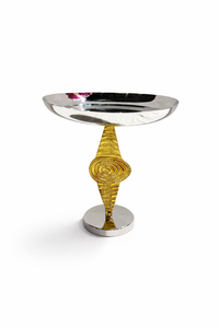 Metal Marble & Wood Contemporary Round Serving Tray/<b>Platter</b>-Eco-Friendly <b>Disposable</b> Party <b>Platter</b> - Product Image 2