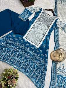 Women's Antra Lifestyle Bollywood Style Wedding Festival Salwar Kameez Indian Dress Dupatta Regular Fit <b>Parties</b> Quick Dry - Product Image 6