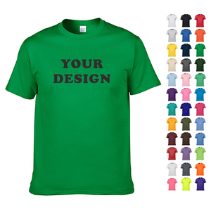 เสื้อยืดพิมพ์ลายโลโก้ตามสั่ง ผ้าฝ้าย 100% คอกลม แขนสั้น เสื้อยืดเปล่าสีพื้นสำหรับผู้ชาย - Product Image 1